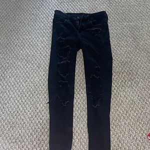 American Eagle black ripped jeans